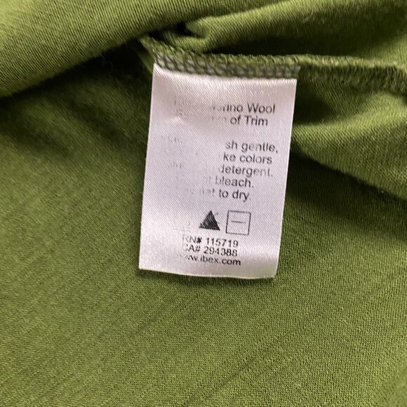 Ibex 1/4 Zip Pullover Sweater Top Men's XL Merino Wool Green Base Layer - Picture 8 of 11